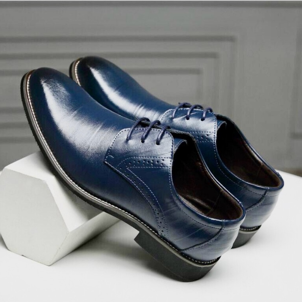 Sernano Genuine Blue Leather Oxford Shoe
Executive Class